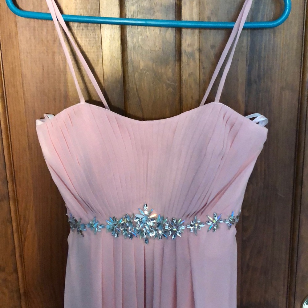Full Length Prom Dress With Embellished Waist